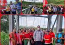 Anggota DPR RI Bob Andika Mamana Sitepu, SH Resmikan Jembatan Gantung Penghubung Antar Desa Bersama Kepala BBPJN￼